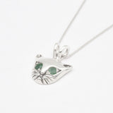Stunning 925 Sterling Silver Pendant featuring a Natural Green Emerald, May Birthstone, perfect for daily wear and meaningful gifts.
