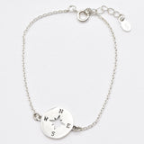 Gold Compass Bracelet - Gold Cardinal Bracelet - Star Disc Wristlet