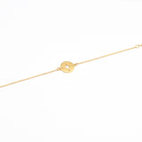 Gold Compass Bracelet - Gold Cardinal Bracelet - Star Disc Wristlet