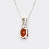 Genuine Carnelian Necklace - Red Agate Pendant - Vintage Tribal Pendant