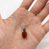 Genuine Carnelian Necklace - Red Agate Pendant - Vintage Tribal Pendant