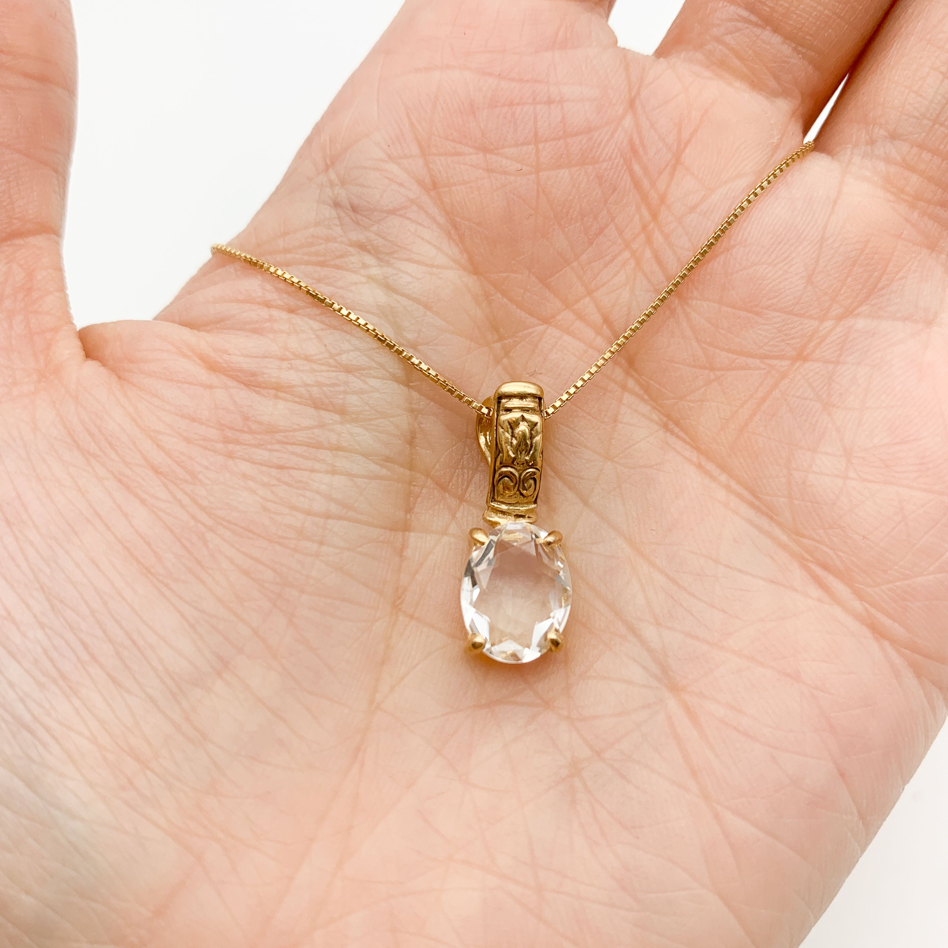 2804-P-nWHT: Gold Vermeil 18k