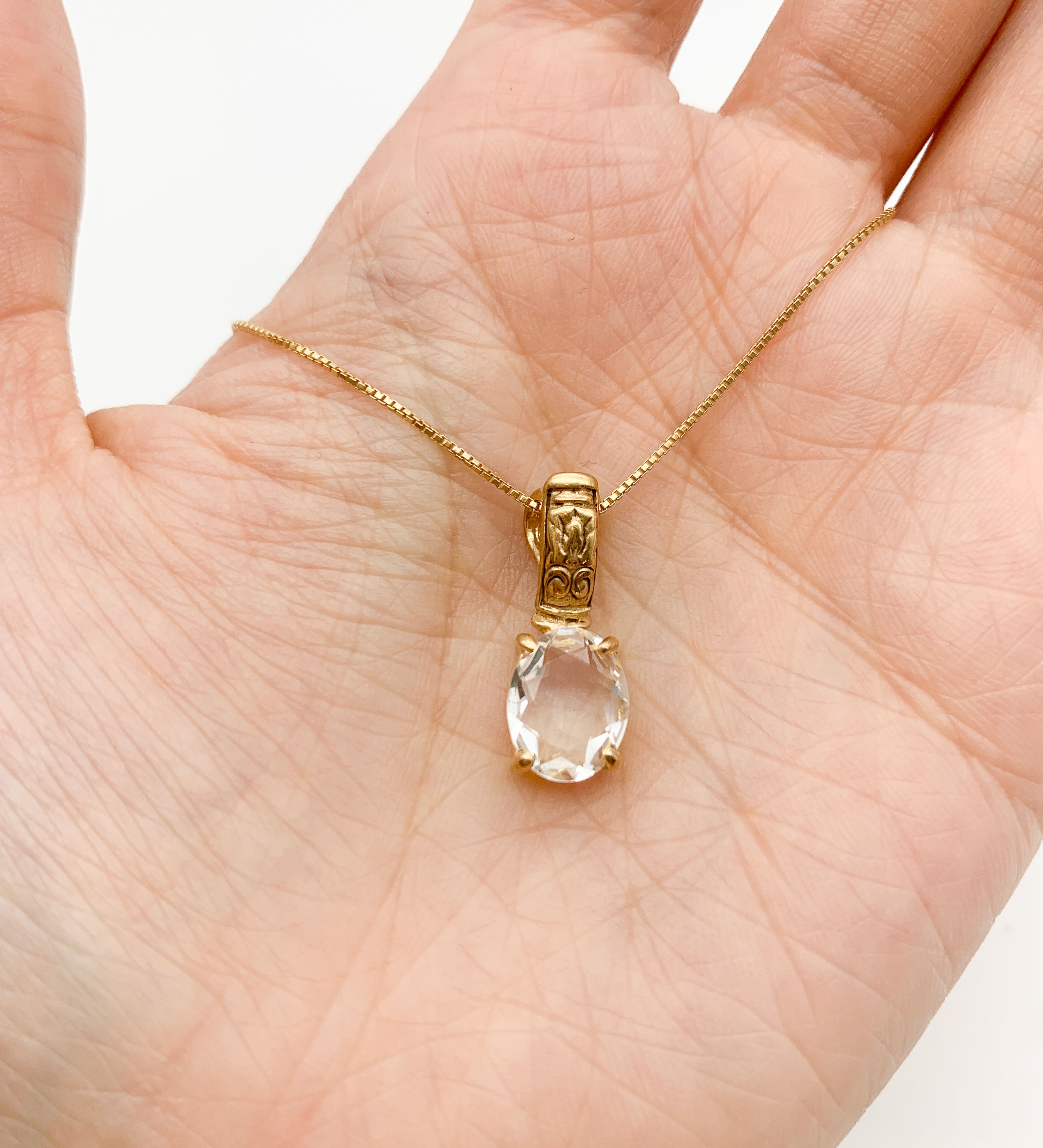 2804-P-nWHT: Gold Vermeil 18k