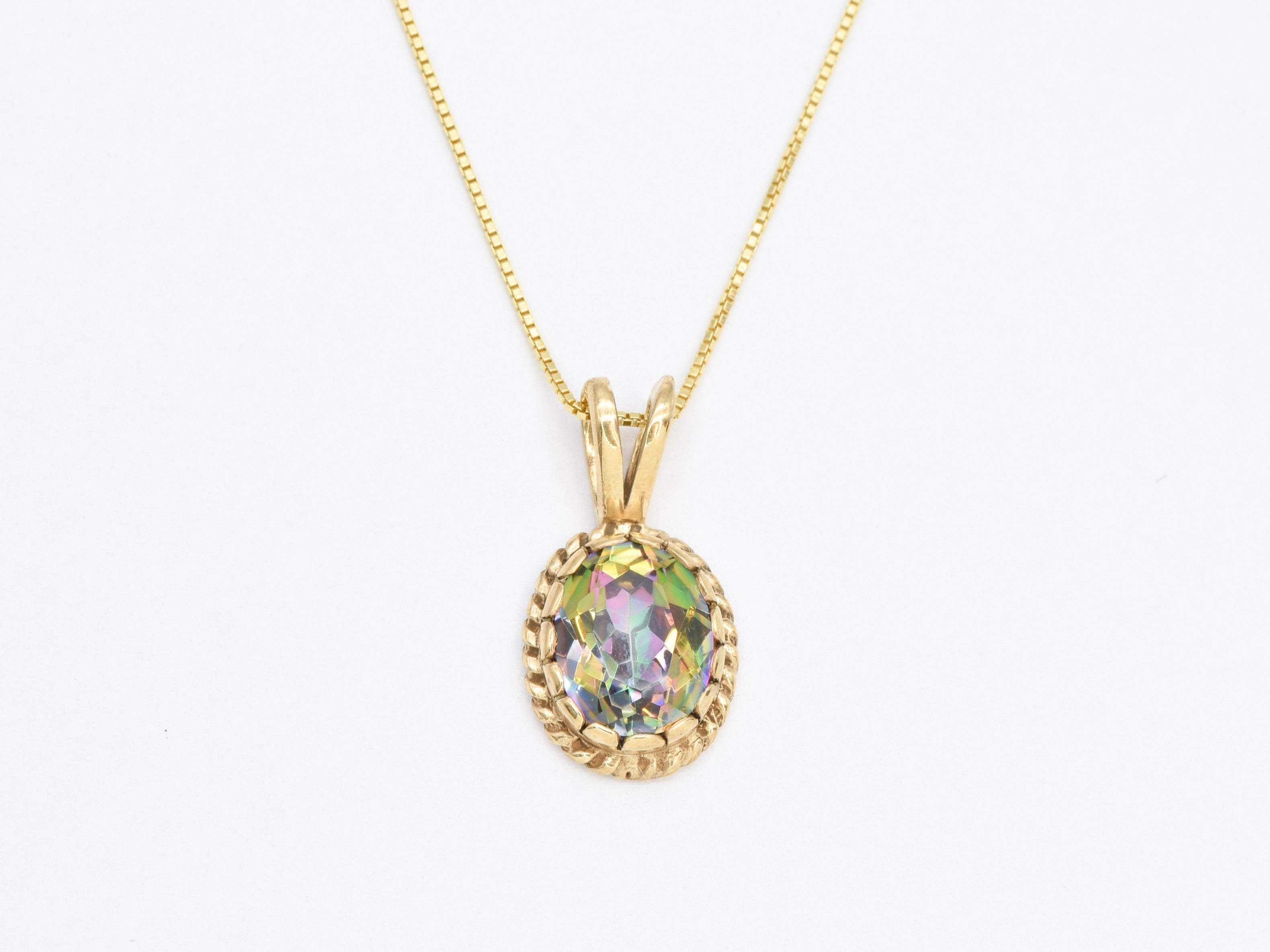 PAS0-02: Gold Vermeil 18k Natural Mystic Topaz