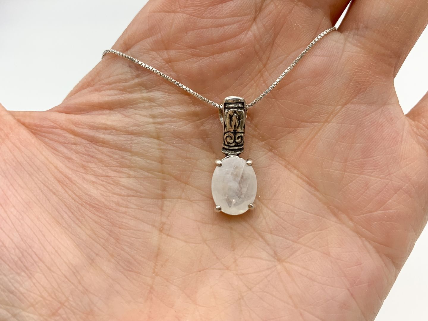 2804-P-nMOO: Sterling Silver 925 Natural Moonstone