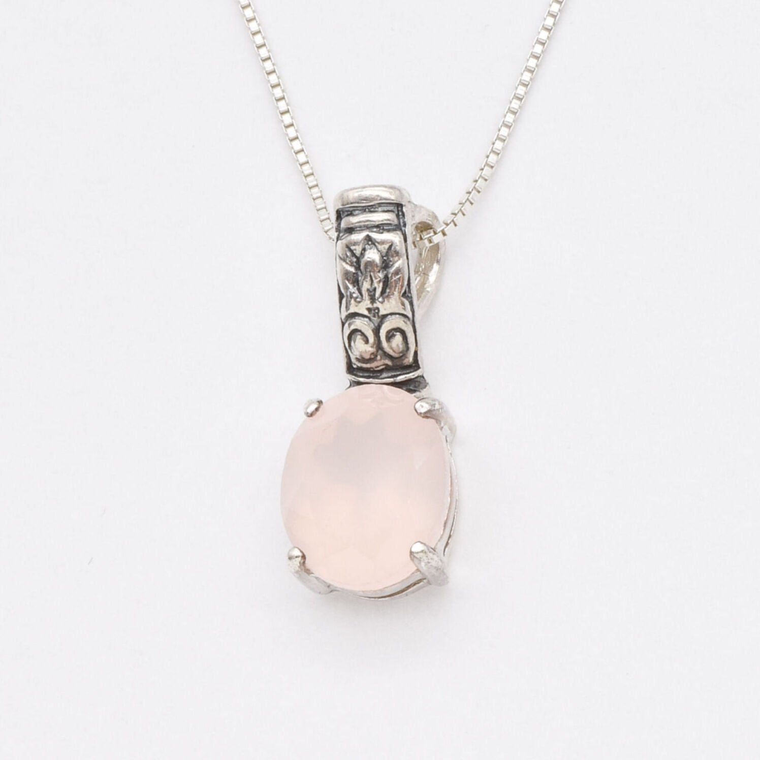 2804-P-nROQ: Sterling Silver 925 Rose Quartz