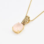 2804-P-nROQ: Gold Vermeil 18k Rose Quartz