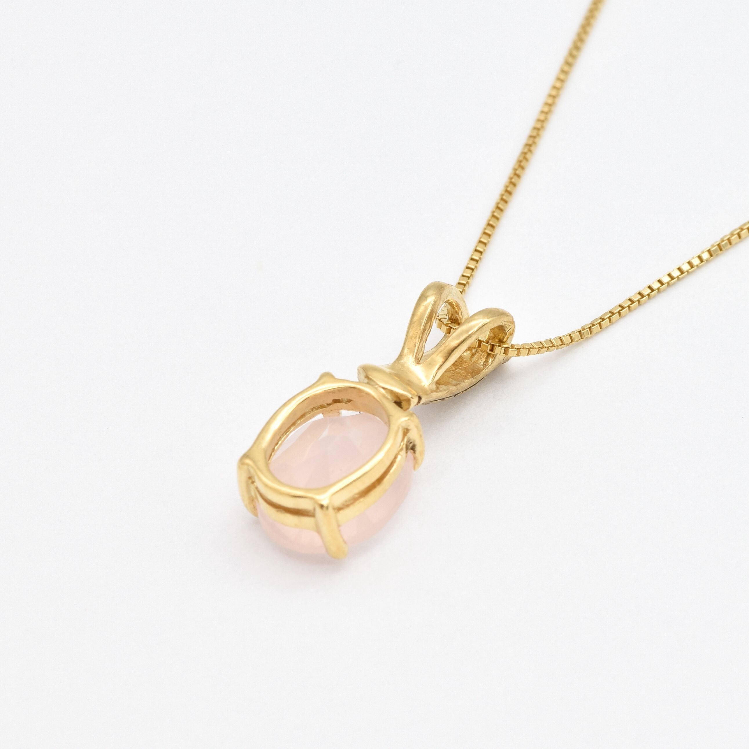 2804-P-nROQ: Gold Vermeil 18k Rose Quartz