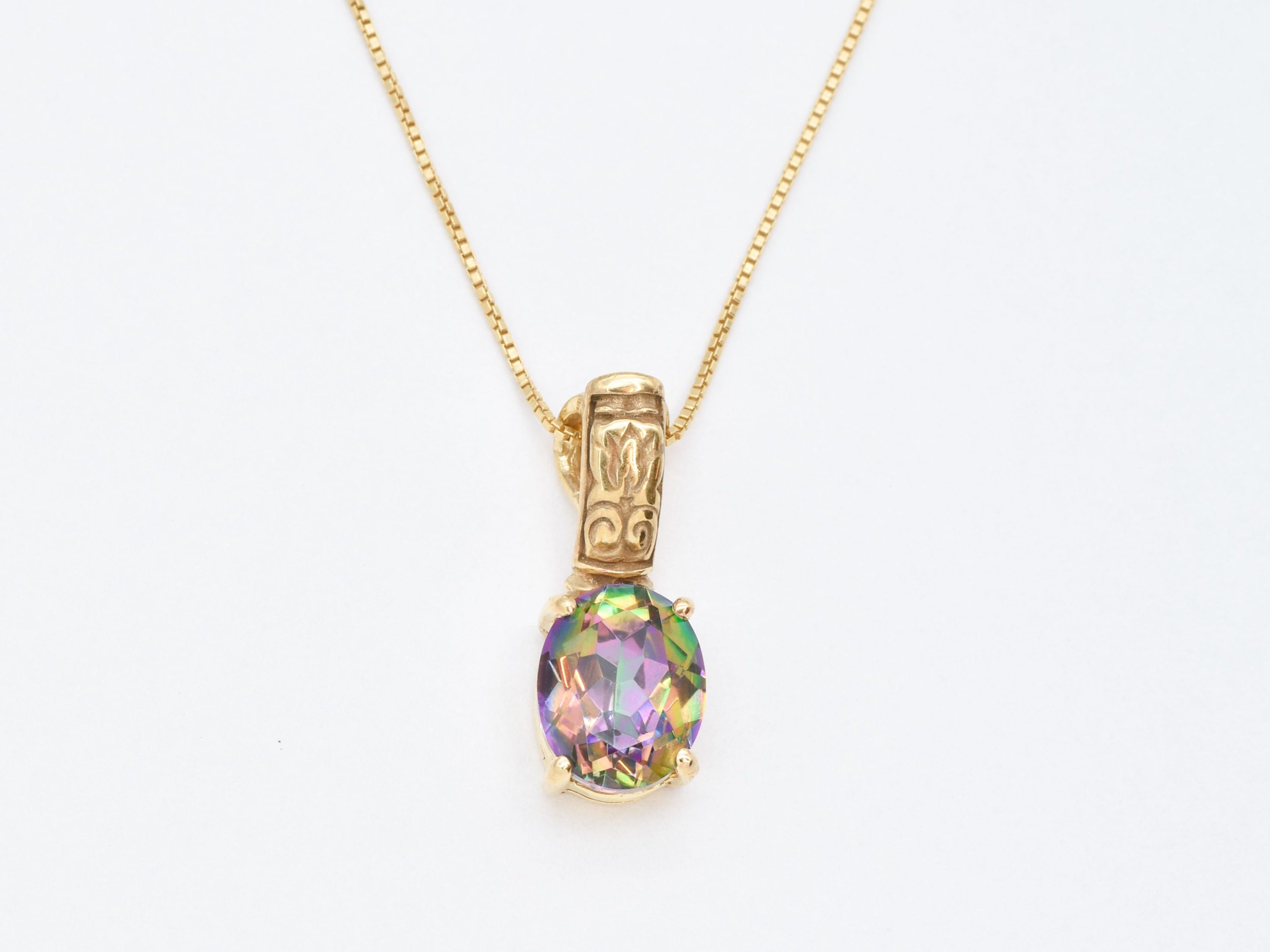 2804-P-nMYT: Gold Vermeil 18k Natural Mystic Topaz