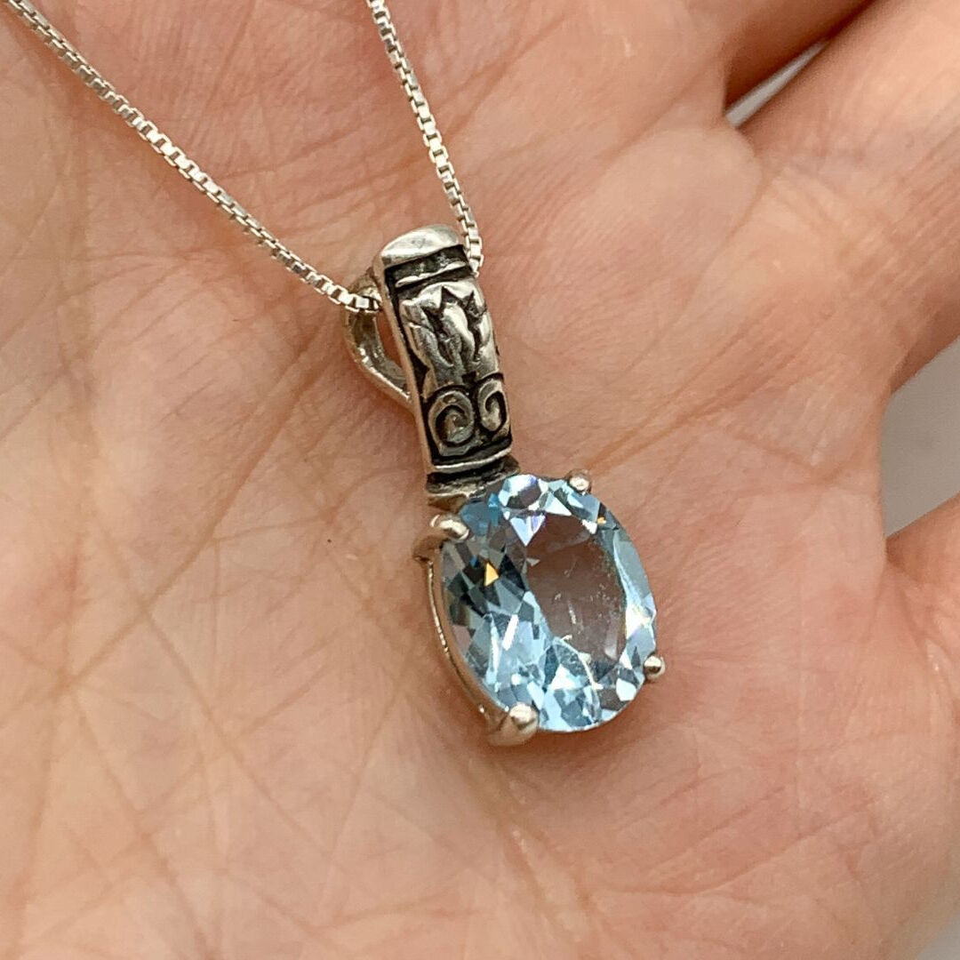 2804-P-nBTT: Sterling Silver 925 Natural Blue Topaz