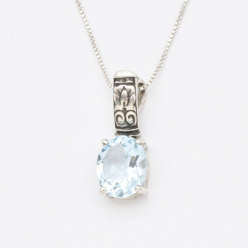 2804-P-nBTT: Sterling Silver 925 Natural Blue Topaz