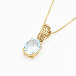 2804-P-nBTT: Gold Vermeil 18k Natural Blue Topaz