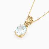 2804-P-nBTT: Gold Vermeil 18k Natural Blue Topaz