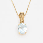 2804-P-nBTT: Gold Vermeil 18k Natural Blue Topaz