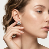 Silver Frog Earrings - Cute Amphibian Earrings - Unique Animal Earrings