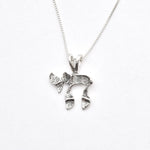 Hebrew Chai Pendant - Abstract Jewish Necklace - Israel Amulet Necklace made in 925 Sterling Silver. Ideal for everyday wear and perfect for birthday gifting and special occasions.