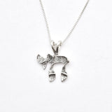 Hebrew Chai Pendant - Abstract Jewish Necklace - Israel Amulet Necklace made in 925 Sterling Silver. Ideal for everyday wear and perfect for birthday gifting and special occasions.