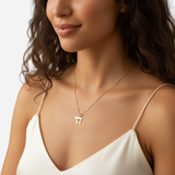 Adina Stone material options for 925 Sterling Silver, 18K Yellow Gold Vermeil, 18K White Gold Vermeil, 18K Rose Gold Vermeil.