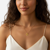 Gold Chai Pendant Necklace - Elegant Hebrew Symbol in 18k Gold Vermeil, perfect for daily wear and meaningful gifts.