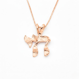 Hebrew Chai Pendant - Abstract Jewish Necklace - Israel Amulet Necklace
