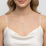 CZ Pendant in 925 Sterling Silver with Round Created White CZ, a perfect April Birthstone gift for special occasions.