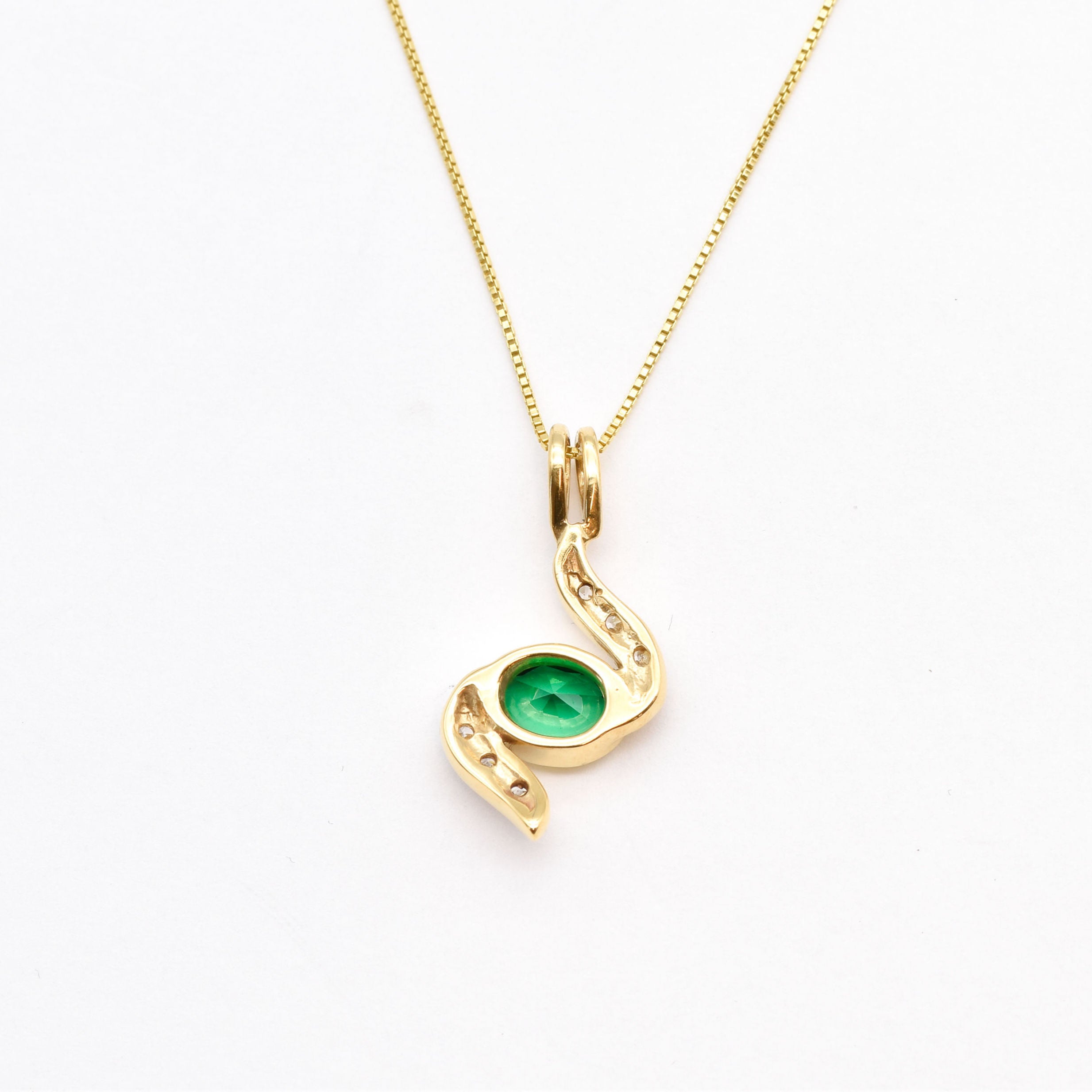 2269-P-cEME: Gold Vermeil 18k Created Emerald