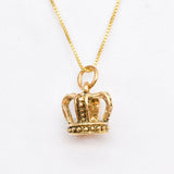 Silver Crown Necklace - Royal Crown Necklace - Queen Crown Pendant