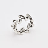 Silver Leaf Ring - Leaf Eternity Band - Nature Lover Ring