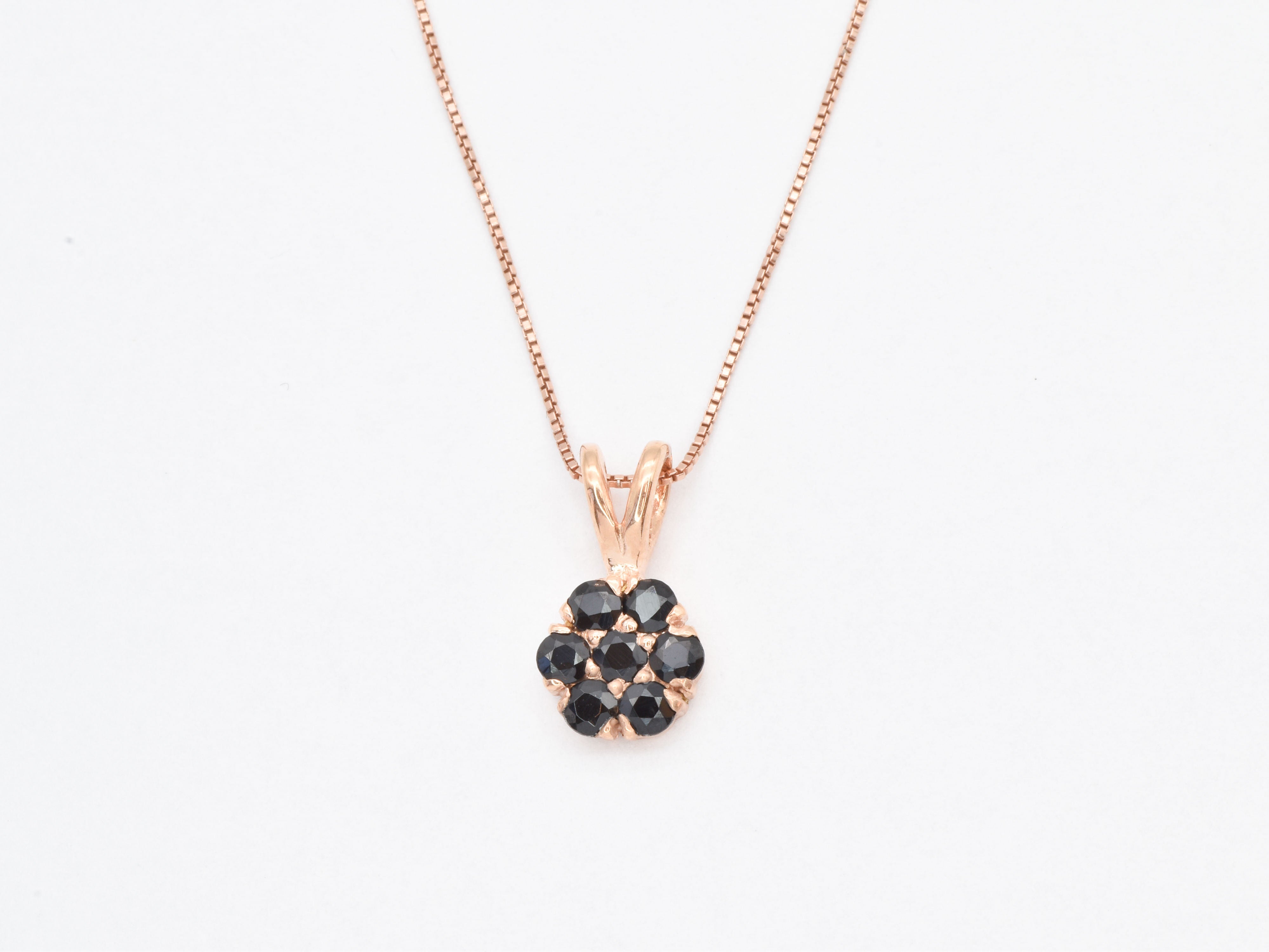 Gold Onyx Necklace - Flower Onyx Pendant - Gold Daisy Necklace