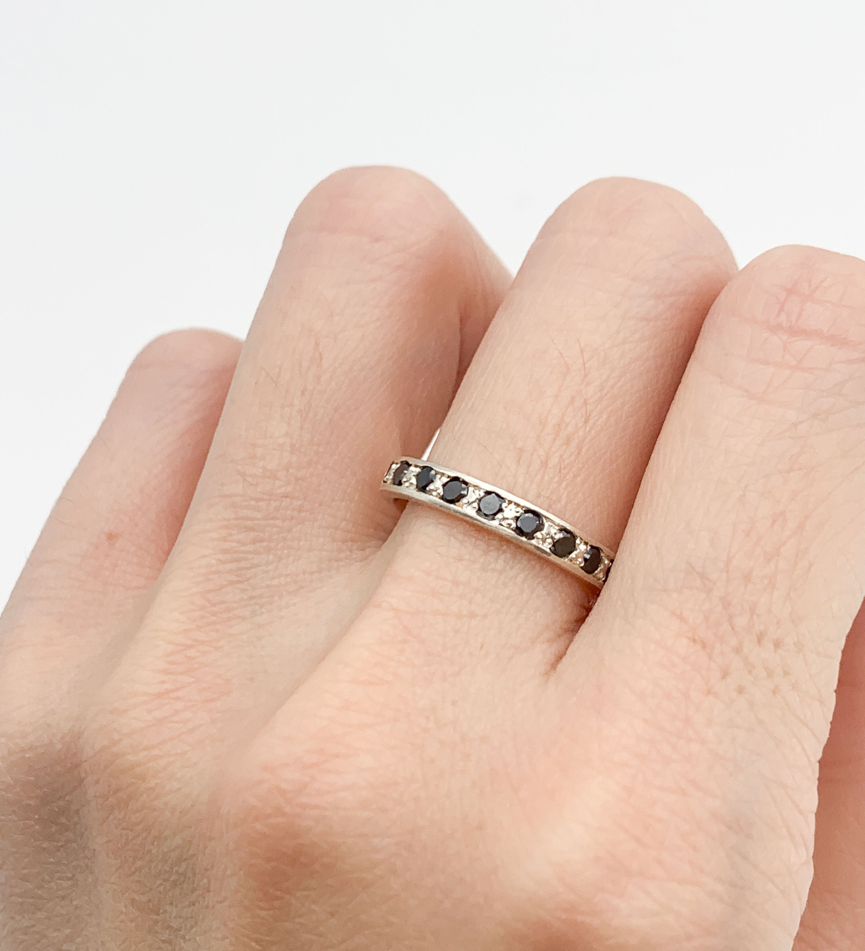 2430-R-nONY: Sterling Silver 925 Natural Onyx