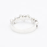 Bubbles Cluster Ring - Artistic Beads Ring - Half Eternity Band