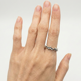 Bubbles Cluster Ring - Artistic Beads Ring - Half Eternity Band