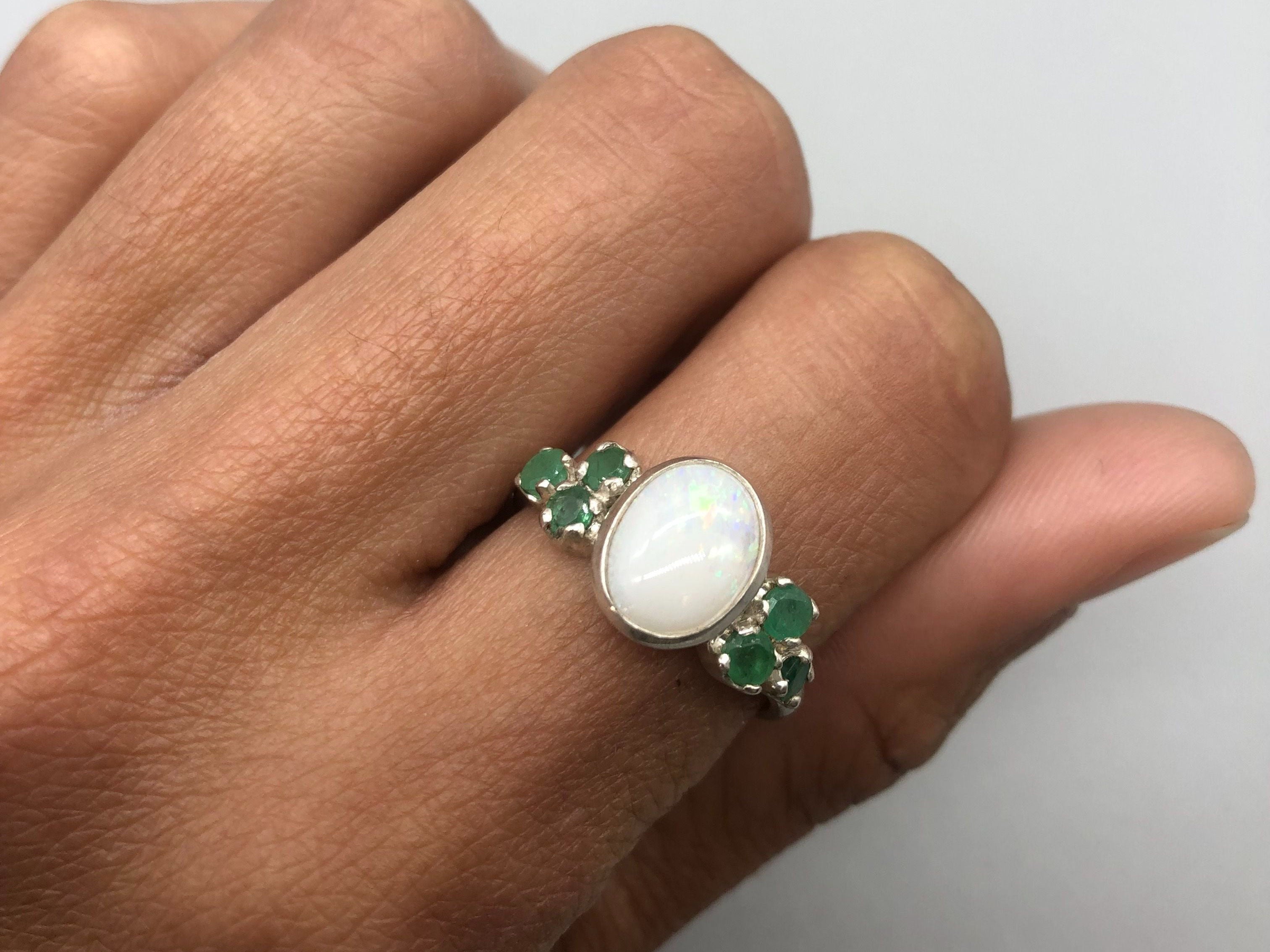 2703-R-nEOO: Sterling Silver 925 Natural Opal