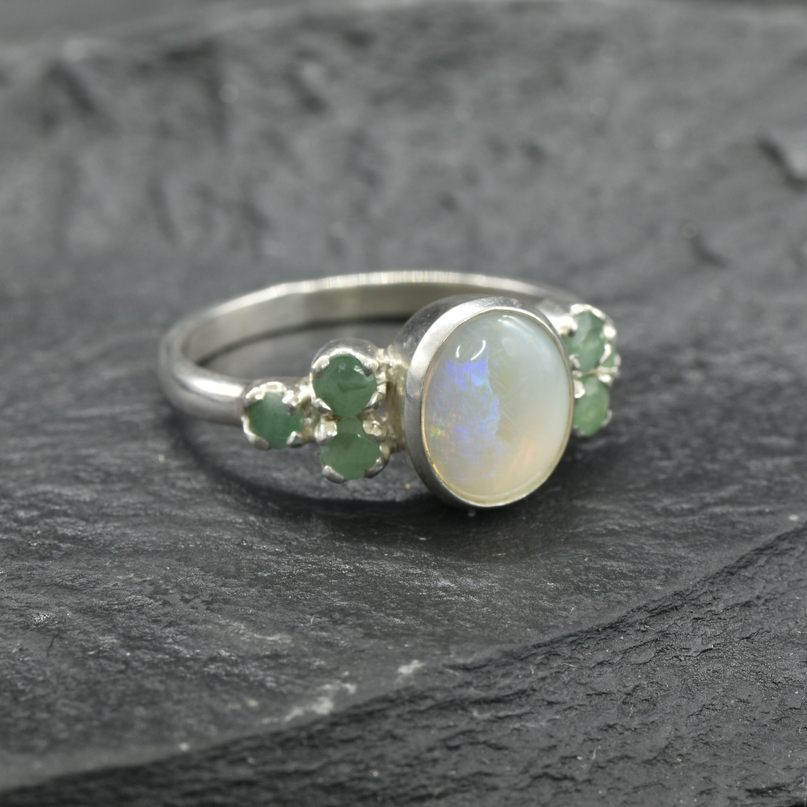 Adina Stone material options for 925 Sterling Silver, 18K Yellow Gold Vermeil, 18K White Gold Vermeil, 18K Rose Gold Vermeil.