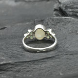 Opal Statement Ring - Vintage Emerald Ring - October Birthstone Ring
