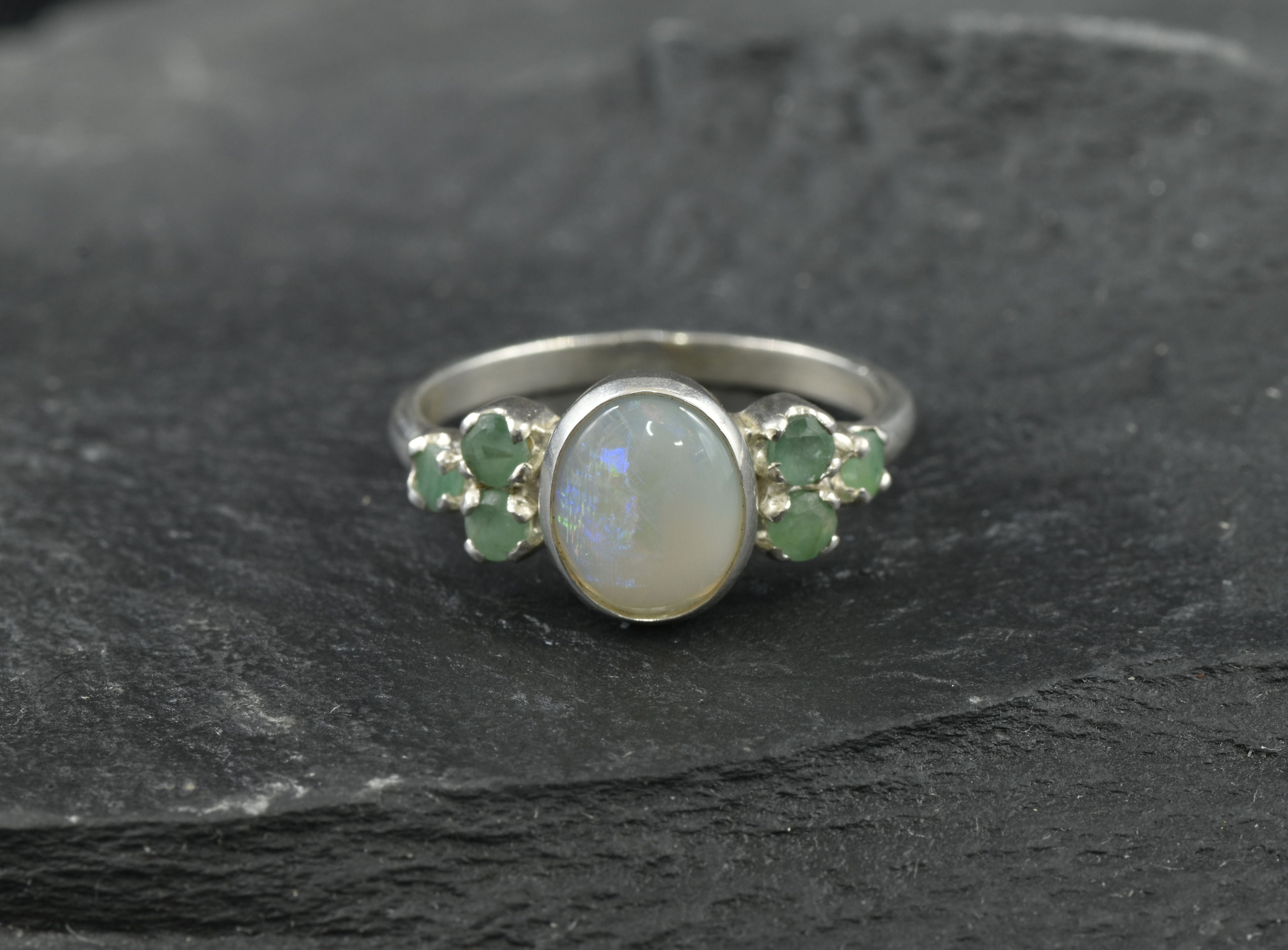 2703-R-nEOO: Sterling Silver 925 Natural Opal