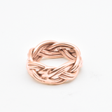 Double Braid Ring - Silver Braided Ring, Chunky Braided Ring
