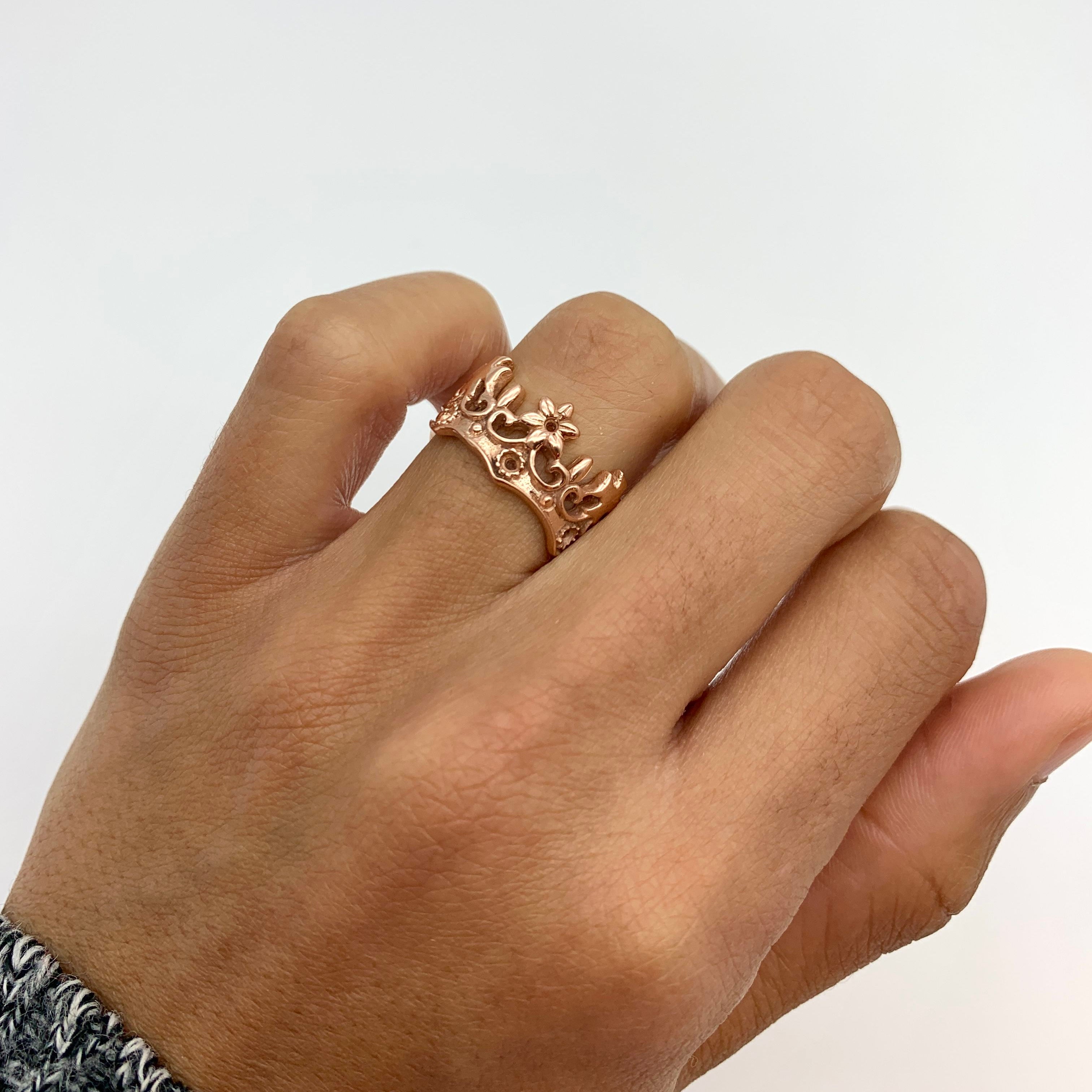 Silver Crown Ring, Gothic Ring, Queen Ring, Sterling Crown Band, Sterling Silver Ring, Handmade Crown Ring, Handmade Ring, Gothic Crown Ring(1)