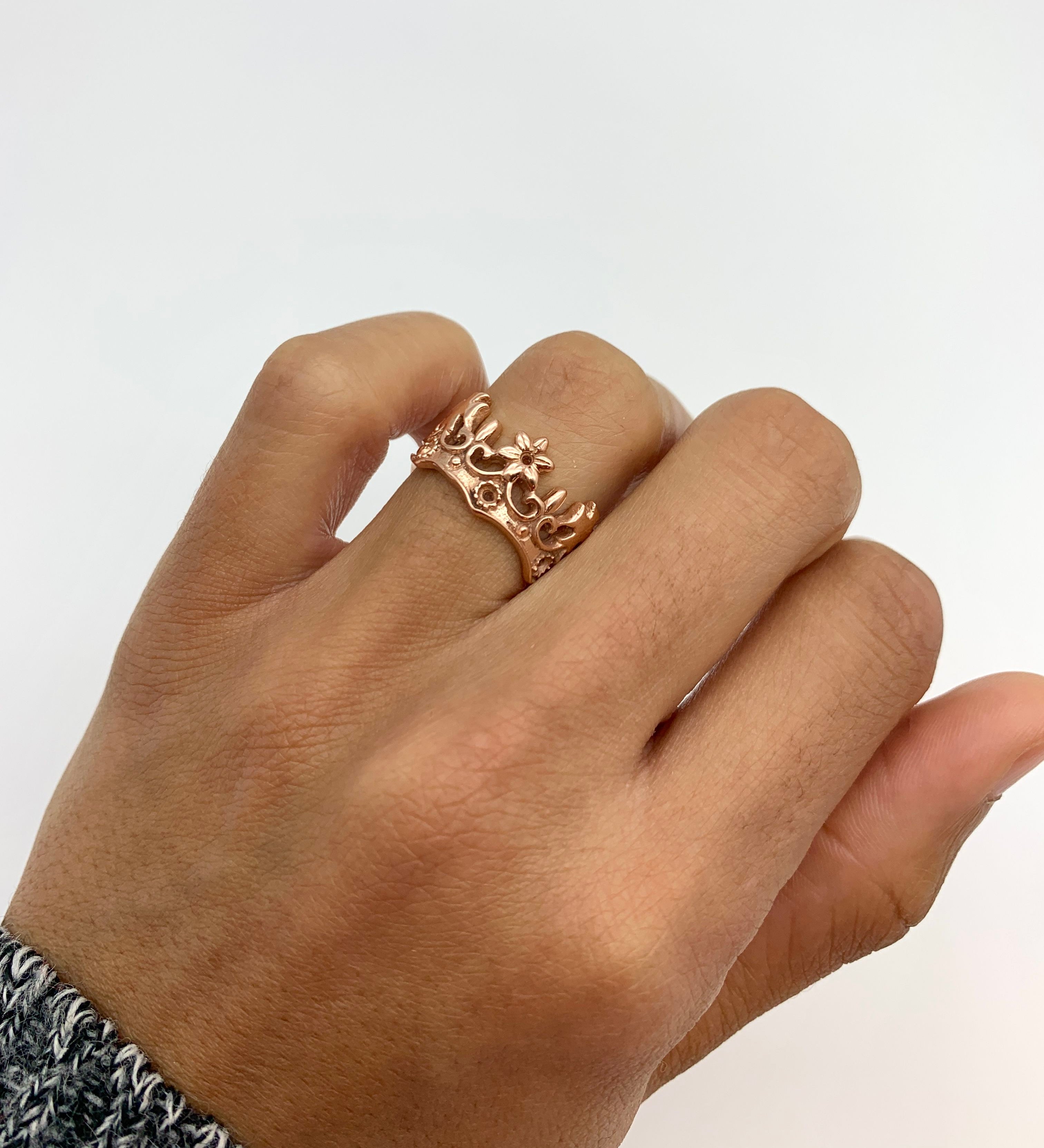 Silver Crown Ring, Gothic Ring, Queen Ring, Sterling Crown Band, Sterling Silver Ring, Handmade Crown Ring, Handmade Ring, Gothic Crown Ring(1)