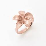 Large Silver Flower Ring - Hawaiian Flower Ring - Silver Flower Ring