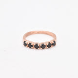 Onyx Band - Black Eternity Ring - Dainty Stackable Ring