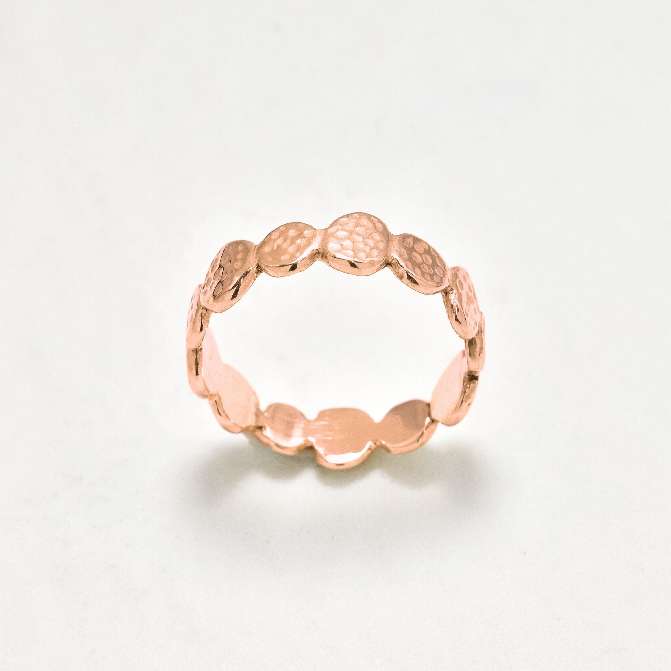 Gold Hammered Ring, Bubble Band, Wide Bubble Ring, Boho Band, Stackable Ring, Bohemian Ring, Everyday Ring, Sturdy Band, 18k Gold Vermeil