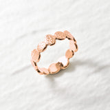 Gold Hammered Ring, Bubble Band, Wide Bubble Ring, Boho Band, Stackable Ring, Bohemian Ring, Everyday Ring, Sturdy Band, 18k Gold Vermeil