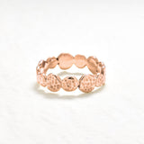 Silver Bubble Band - Hammered Silver Ring - Wide Boho Ring