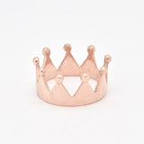 Rose Gold Crown Ring - Pink Princess Ring - Queen Crown Ring made in Rose Gold Vermeil. Ideal for everyday wear and perfect for birthday gifting and special occasions.