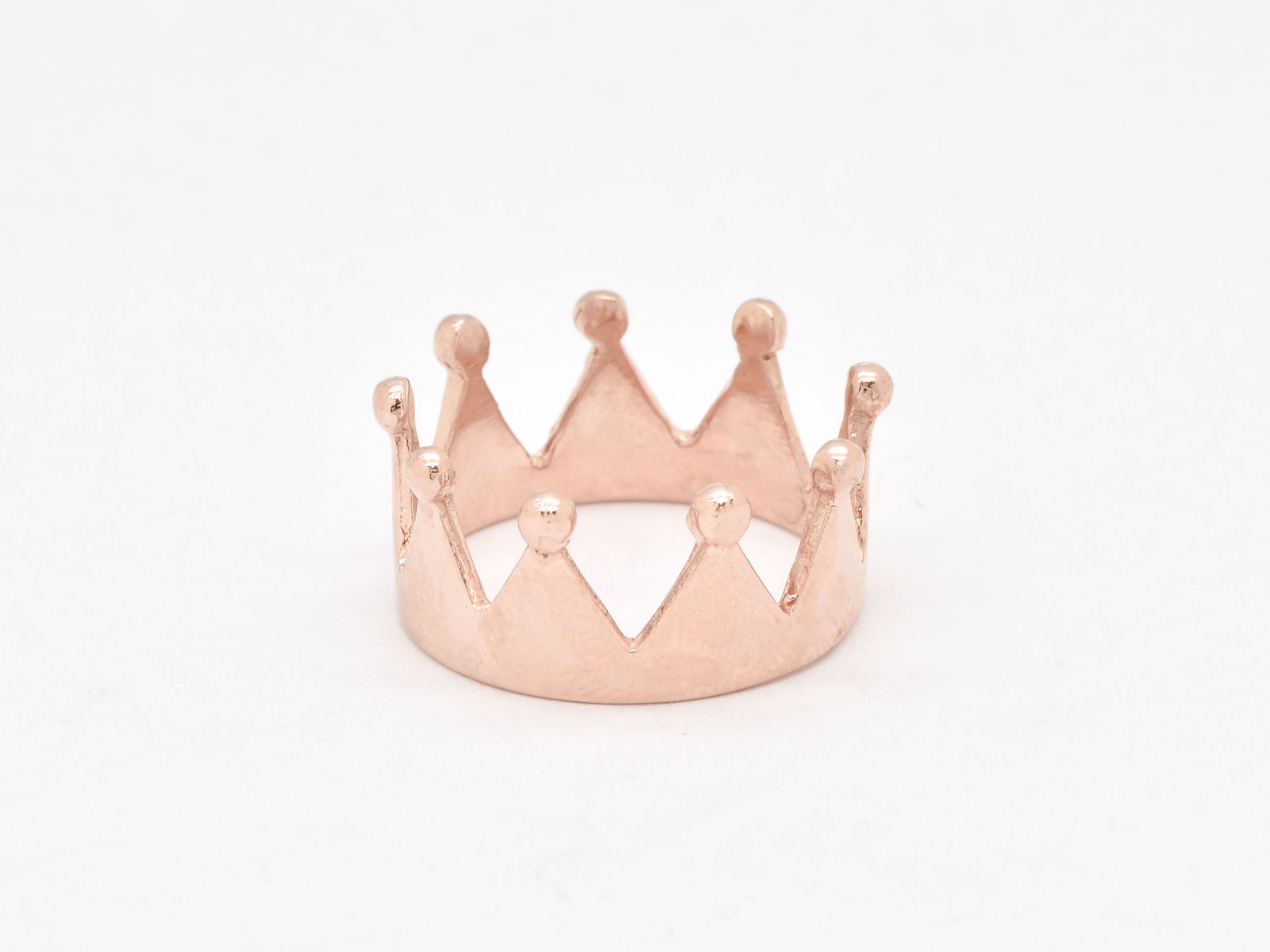 Rose Gold Crown Ring - Pink Princess Ring - Queen Crown Ring made in Rose Gold Vermeil. Ideal for everyday wear and perfect for birthday gifting and special occasions.