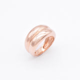 Gold Dome Ring - Double Layer Band - Wide Chunky Ring