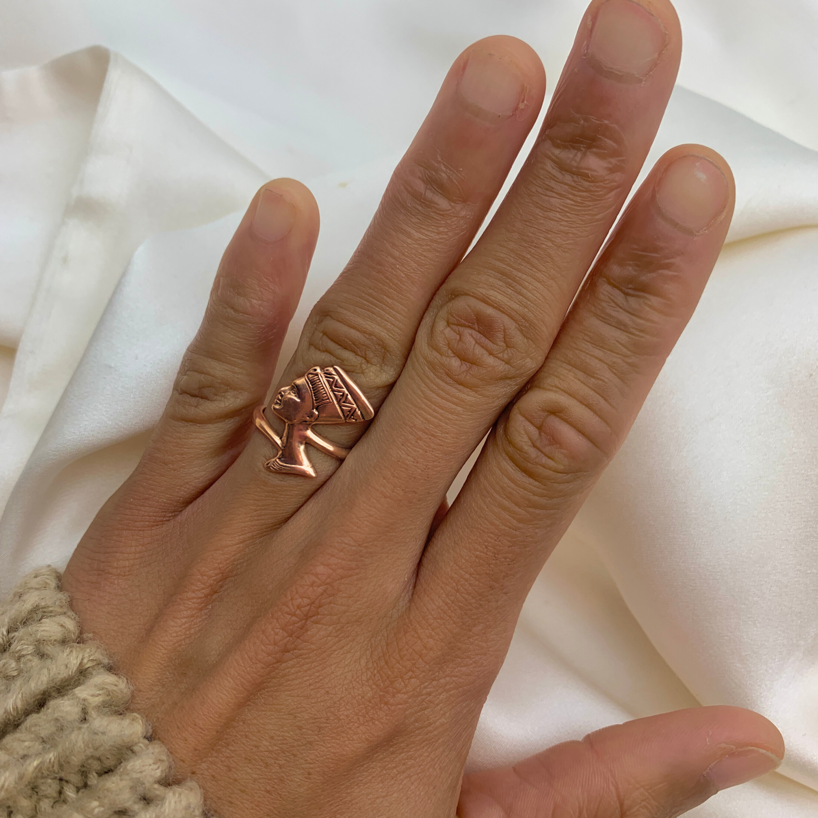 Nefertiti Ring, Egyptian Ring, Egyptia Silver Ring, Egyptian Jewelry, Solid Silver Ring, Silver Head Ring, Statement Ring, 925 Solid Ring(1)