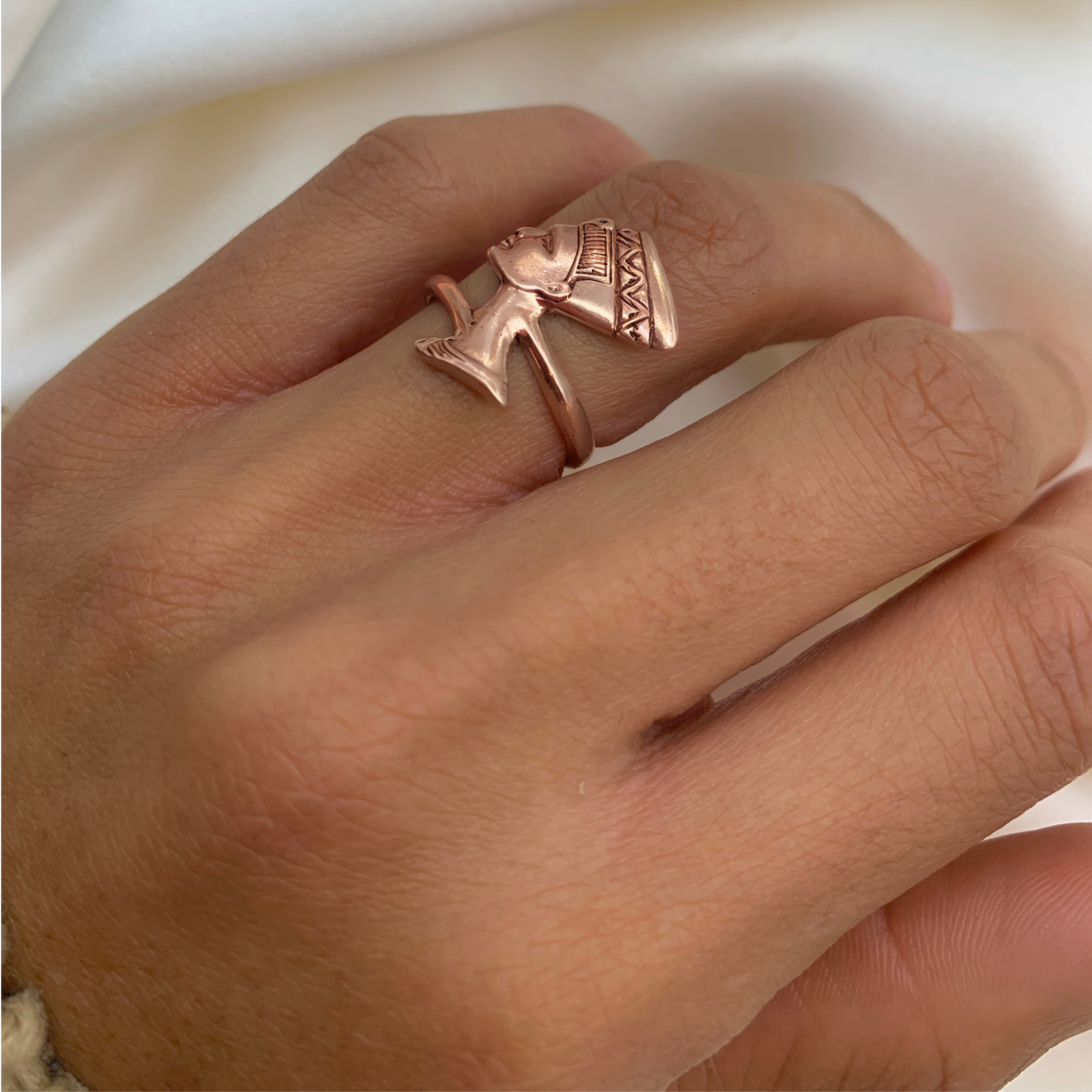 Nefertiti Ring, Egyptian Ring, Egyptia Silver Ring, Egyptian Jewelry, Solid Silver Ring, Silver Head Ring, Statement Ring, 925 Solid Ring(1)