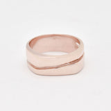 Silver Flat Top Ring - Unisex Signet Ring - Silver Stackable Ring